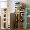 SHANGSHA Narrow Bathroom Storage Cabinet 7.1″ Slim Bathroom Floor Organizer