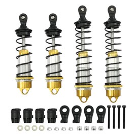 RCAWD Aluminum Big Bore Shocks Upgrades Parts for Arrma 1/8 Kraton 6S BLX Outcast 6S BLX Notorious 6S BLX,4PCS Front Rear Full Metal Dampers Hops Up Absorbers,Replace ARA330621 ARA330622