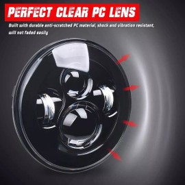 Unbranded Pair for chevy Camaro 1967-1981 Black 7" inch Round Led Headlights High/Low Beam