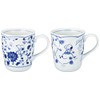Kaneshotouki 630740 Sumupi Indigo Arabesque Pair Mug Set Arabesque/Grapes (with