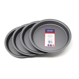 Lets Cook Cookware 7 Inch Fixed Base Sandwich Tins for Layer Cakes, Set of 4, 18cm, Air Fryer Compatible, British Made with PFOA & BPA Free Non Stick