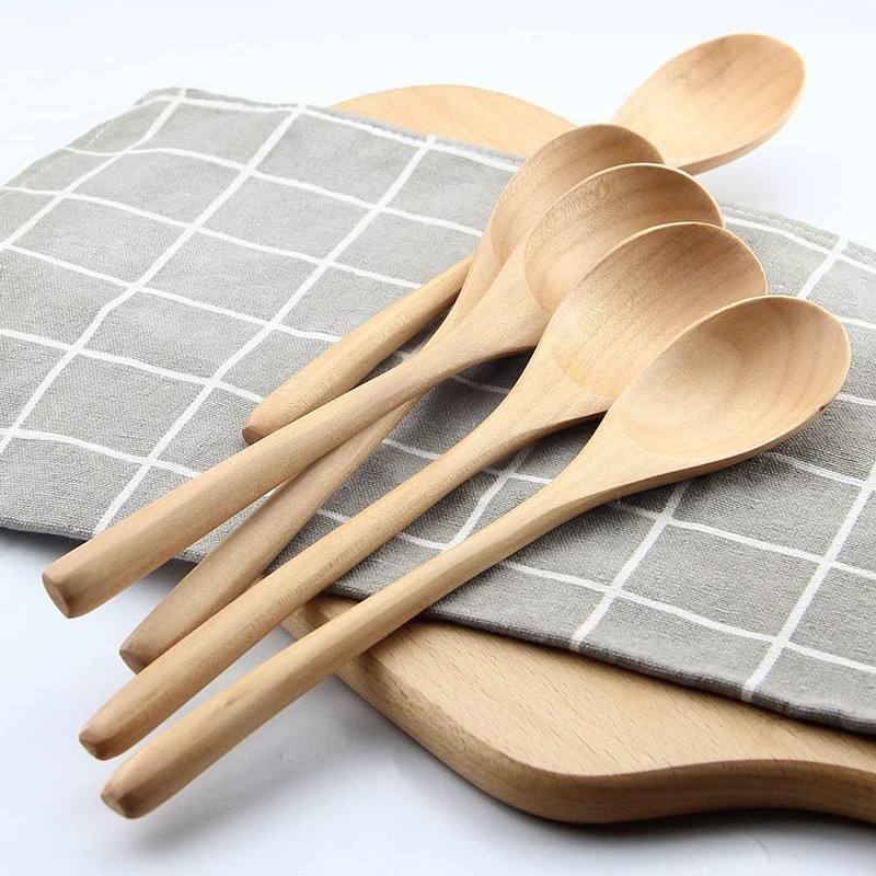 AOOSY Hemu Wooden Soup Spoons with Box Pack of 5