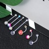 56PCS 14G Pregnancy Belly Button Rings with Replacement Balls, Anti-Sensitive