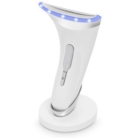Facial Massager Against Wrinkles, 45°C EMS Device Face in Vibration Mode, V Face Beauty Meter Facial Device, Face Beauty Device with 3 Modes, for Skin Tightening Lifting, Improving, Tightening
