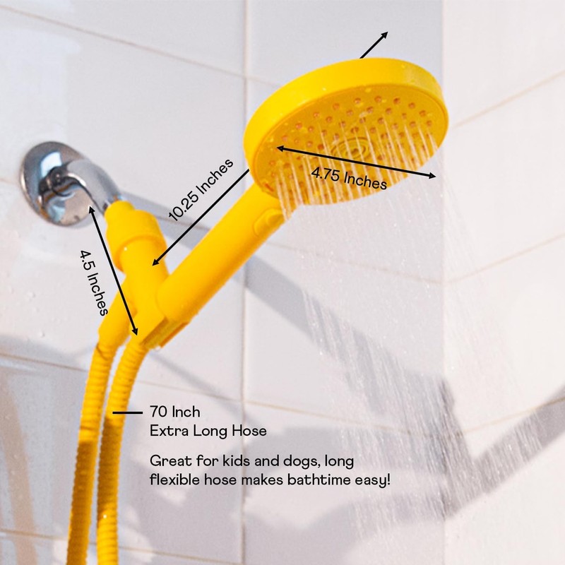 Sproos - Handheld Shower Head, High Pressure, 3 Spray Functions