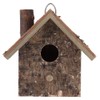 Hanging Bird House, Wooden Birdhouse 7.1 x 6.7 x 5.1