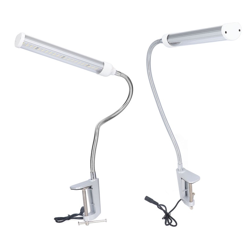Gooseneck LED Work Light Silver C Clamp LED 21W Dimmable