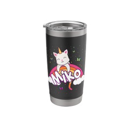 MIKO - Cute Boy Name with beautiful Caticorn Stainless Steel Insulated Tumbler