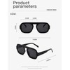 GOBIGER Retro Aviator Sunglasses for Women Men Square Trendy Vintage