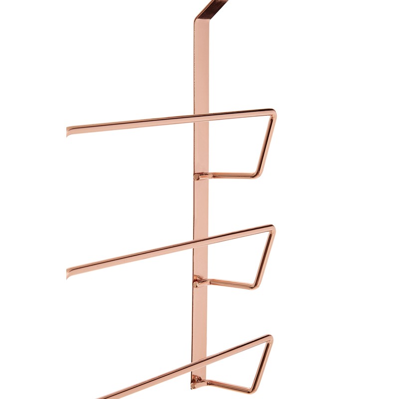 Premier Housewares SORELLO Aufhängen Pfanne Deckel Rack, Guaseisen, Rose Gold,