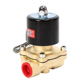 SNS 1/2 Inch G 12 V DC Brass Solenoid Valve for Water Air Gas Oil NC Solenoid Valve Electric Solenoid Valve, Normally Closed 2W160-15/DC12V