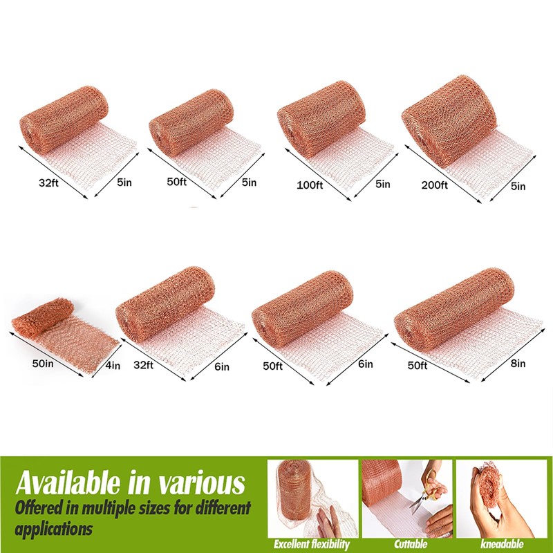 Copper Mesh Rodent Control Copper Wool for Slugs Mice Pest