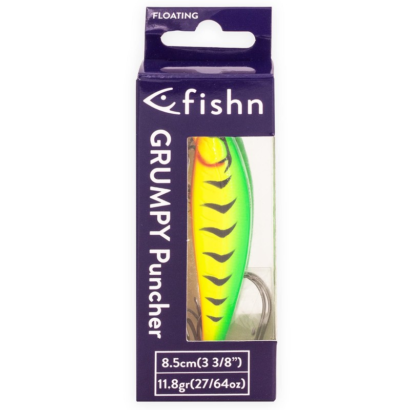 FISHN Grumpy Puncher Wobbler, Floating, Weight: 11.8 g, Length: 8.5