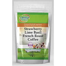 Strawberry Lime Basil French Roast Coffee (Gourmet, Naturally Flavored, Whole Coffee Beans) (16 oz, ZIN: 566936)