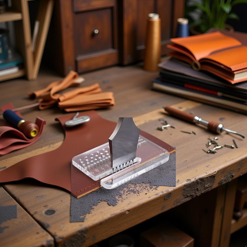 Leather Craft Punching Tools Leather Stitching Aid Plate Perforation and