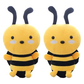 zhidiloveyou 2PCS 7.8" Plush Bee Stuffed Animal Cute Honeybee Toy Doll Gifts for Girls Boys