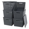 Xyskin 6 Packs Storage Bins with Lids, Plastic Storage Containers
