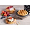 Bestron Mini Waffle Iron for Classic Waffles, Small Waffle Maker