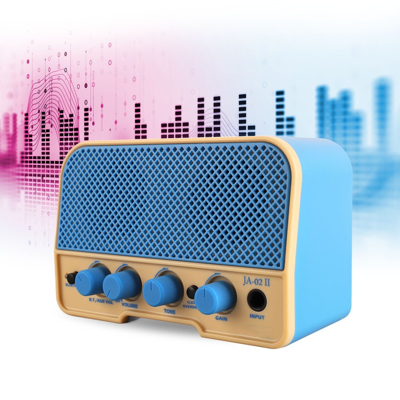 Electric Guitar Amplifier Clean Overdrive Dual Channels AUX Bluetooth for