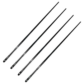 HMQQ 58" One Piece Fiberglass Graphite Composite Billiard Pool Cue Sticks, Set of 4,21oz (White)