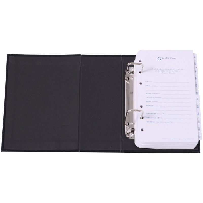 Franklin Planner Storage Binder Compact Size Black 86668