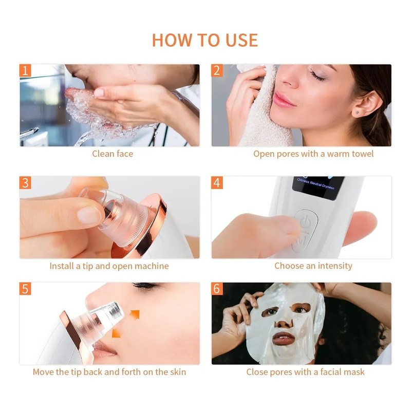 Limpiador De Poros Extractor De Puntos Negros Y Acné Facial