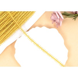 Gimp - Borde trenzado de 27 yardas, borde metálico dorado y plateado, funda para cortina, decoración de disfraces, costura, manualidades, estilo 3