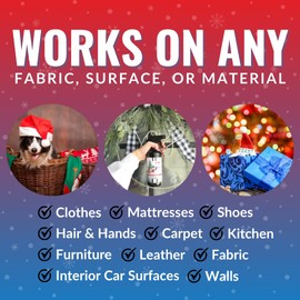 Holiday Odor Eliminating Spray For Must, Leftover Food, & More! Safe To Spray On Skin, Furniture, & More. Incredibly Effective & Works Instantly. - 2 16 oz Bottles (Holiday Scents)