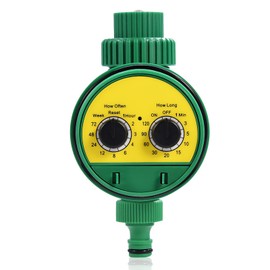 Temporizador de Riego Inteligente, Riegos Automatico Control de Interruptor Giratorio, Temporizador de Manguera de Riego de Dos Diales, Práctico Verde para Jardín en la Azotea para Balcón