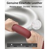 POKSRI Genuine Cowhide Car Seat Gap Filler for Car Seats,