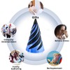 REYOK 3PCS Blue Impossible Cone Pyramid,Spiral Cone Fidget Toy,3D Printed