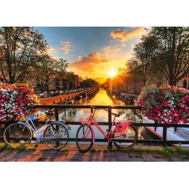 Ravensburger Bicycles in Amsterdam 1000 Piece Jigsaw Puzzle | Premium Quality | Unique Pieces | Softclick Technology | Ideal for Adults