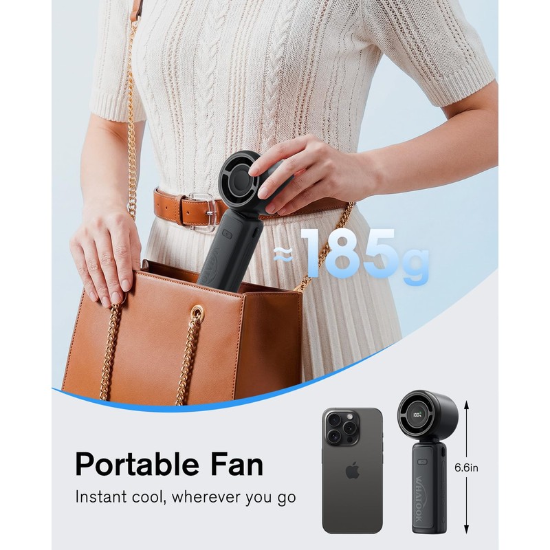 High Speed Handheld Fan Rechargeable Personal Portable Fan
