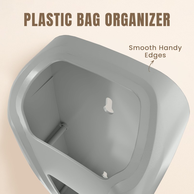 KICHLY Plastic Bags Holder, Durable Grocery Plastics Dispenser, Storage Organizer