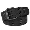 Drizzte 47'' Big and Tall Size Double Prong Belt Black