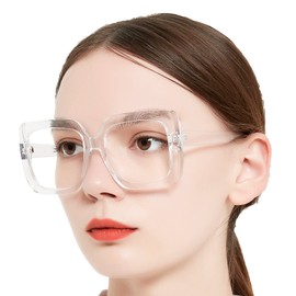 OCCI CHIARI Oversized Reading Glasses 2.25 Womens Trendy Large Readers 1.0 1.5 2.0 2.5 3.0 3.5 1.25 1.75 2.25 2.75 4.0 (Transparent, 2.25)