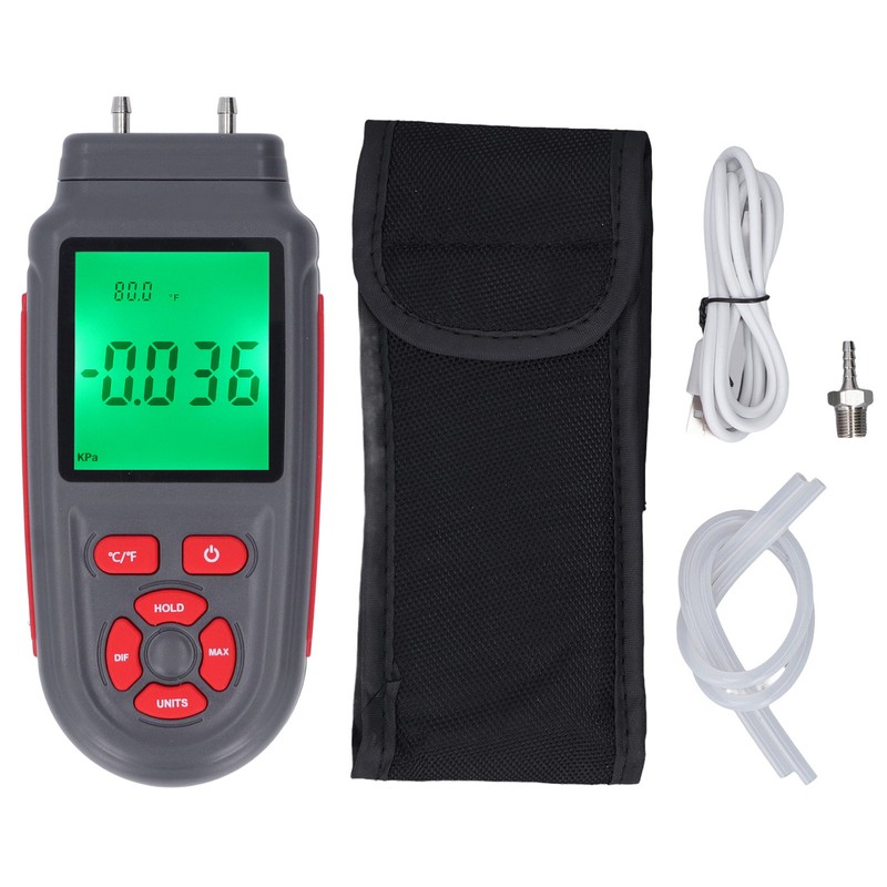Digital Manometer ABS Shell Handheld High Accuracy HD Display Screen