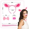 TYIUHELAS Pig Nose Ears and Tail Set Pig Ear Headband