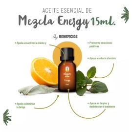 Oleum Vitae Mezcla De Aceites Esenciales 100% Puros  Energy   15 Ml