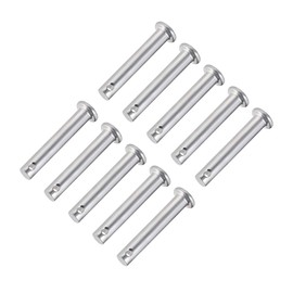 sourcing map Clevis Bolts Single Hole Fork Bolts 6 mm x 35 mm Flat Head Galvanised Steel Pack of 10