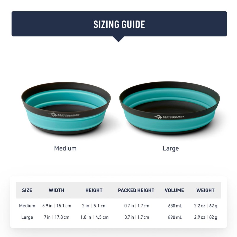 Sea to Summit Frontier Ultralight Collapsible Bowl, Large (30 fl
