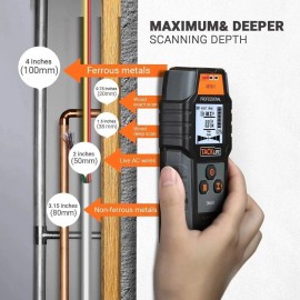 Unbranded Accurate 4-in-1 Wall Scanner w/ LCD Sound Alarm for Wood/Metal/AC Wire Detection