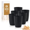 BUSOKIP 6 Pack Wheat Straw Cups 12 oz, Plastic Cups