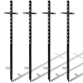 Gisafai 4 Pcs 46 Inches Yard Sign Stakes Heavy Duty Metal Stake Yard Sign Holder for Outdoor Lawn Yard Bar Parking Garage Event