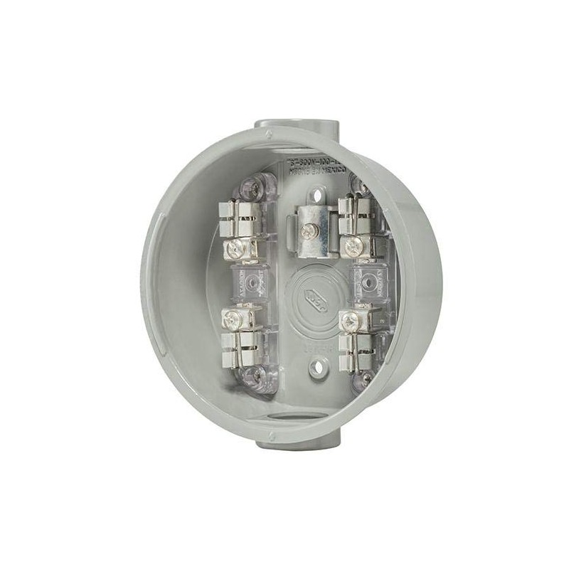 Base Medidor de Luz, 4 Terminales De Latón
