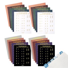 20 Sheets Planner Monthly Index Tabs, Self Adhesive Calendar Tabs Stickers, Colorful Month Separator Index Tabs for Planners Journal Notebook Study Agendas Organizers Office School Supplies