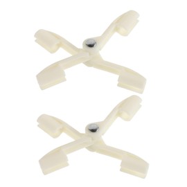 CORHAD 2pcs Bed Canopy Fix Clips Easy to Use Plastic Stabilizer Buckles Elegant Net Retainers for Home Hotel Bedroom Durable Small Fixing Clamps for Canopy Setup