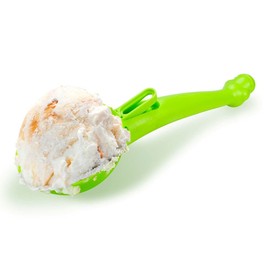 CKB LTD Ness Ice Cream Scoop with Releasing Trigger Novelty Fruit Cookie Dough Dessert Scooper Looks Like The Nessie Monster Dinosaur Food Safe Plastic - Green