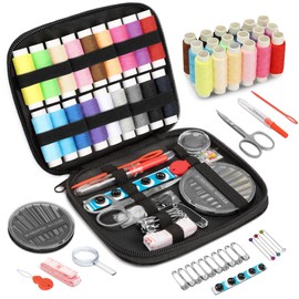 KEYHOT Sewing Kit Basic Equipment, Grandmothers, Adults, Beginners and Travelers, Sewing Kit Set Includes Needles, Thread, Scissors, Tape Measure, Thimble (18 Colours)