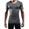 NELEUS Men's 3 Pack Workout Athletic Compression T Shirts,5011,Black,Grey,Red,Black,L,EUR XL